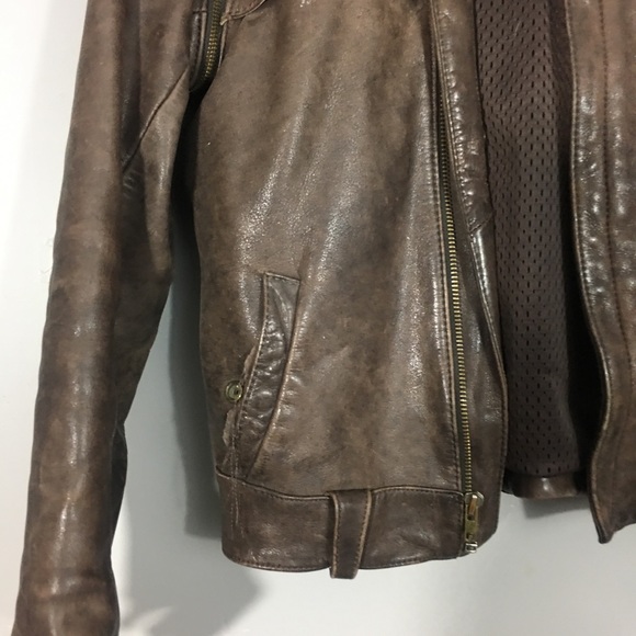 Vintage Yamaha Brown Leather Jacket - Picture 8 of 8